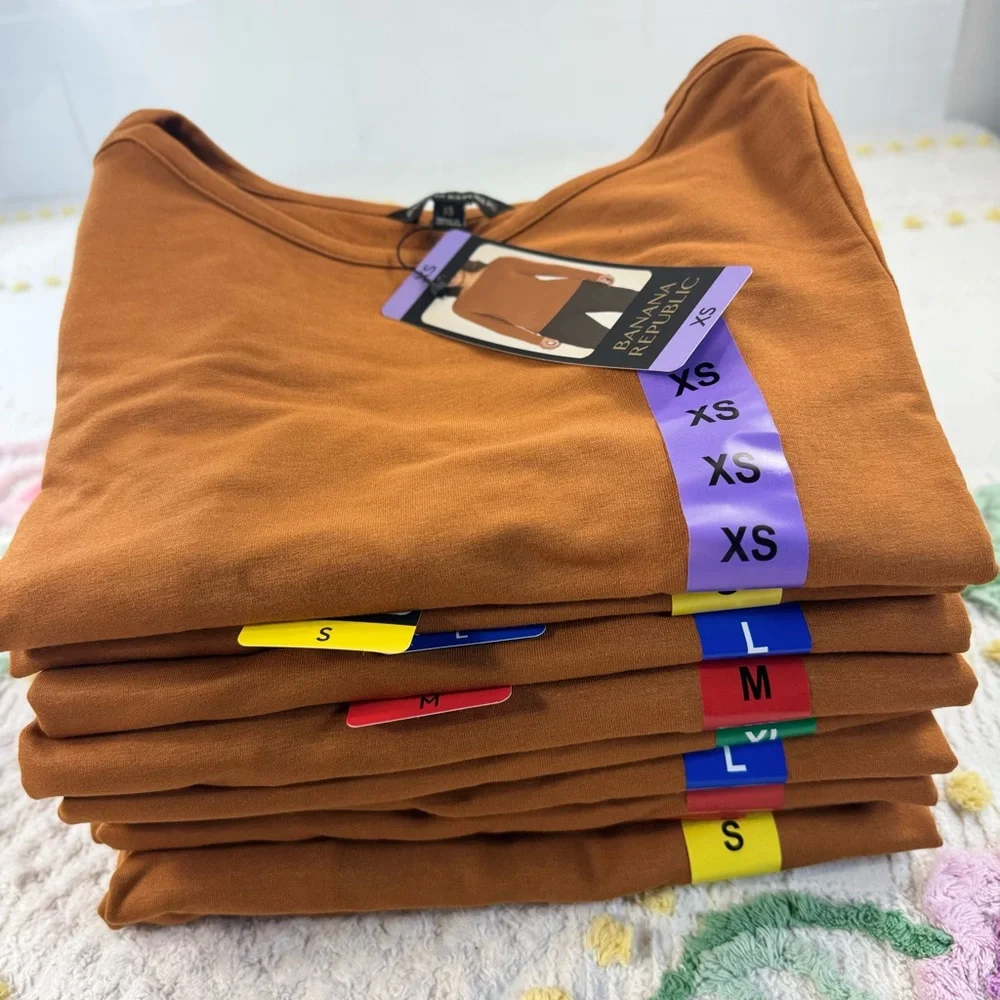 Banana Republic Boatneck Long Sleeve Top Rayon Blend Stretch Tee New - Picture 7 of 7